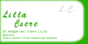 lilla csere business card